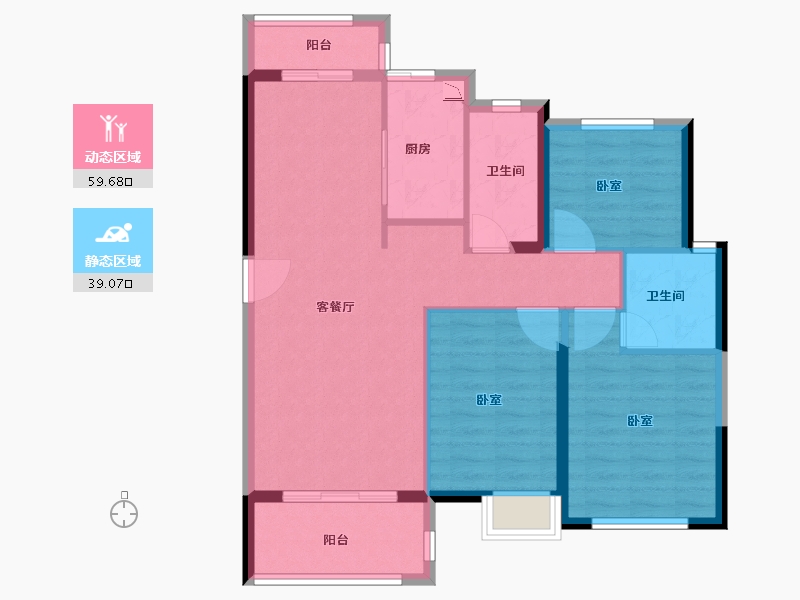 福建省-泉州市-永隆华庭-89.00-户型库-动静分区