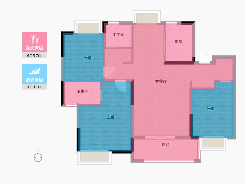 江西省-宜春市-金投正荣府-98.40-户型库-动静分区