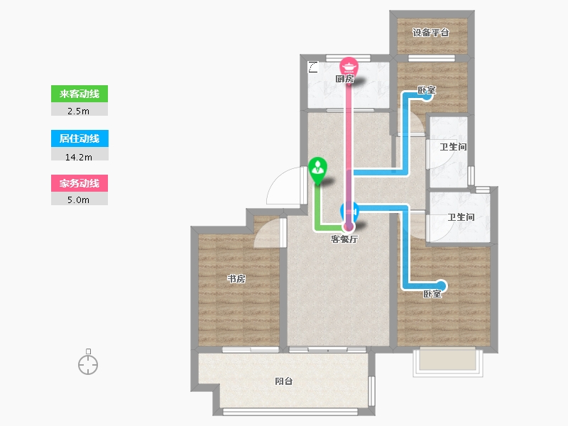 安徽省-合肥市-都荟上城-90.00-户型库-动静线