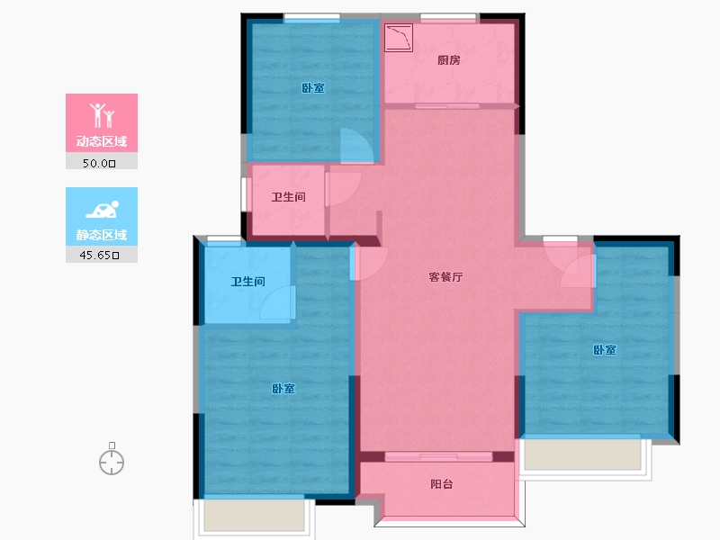 山东省-济南市-保利城-85.11-户型库-动静分区