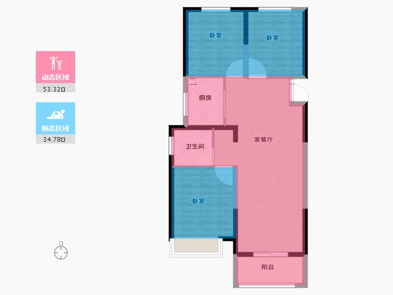 河南省-安阳市-水木清华龙熙地-79.01-户型库-动静分区