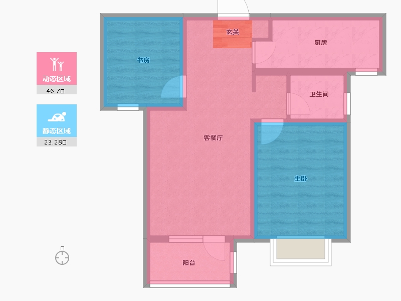 山东省-青岛市-天泰城以琳美地-61.58-户型库-动静分区