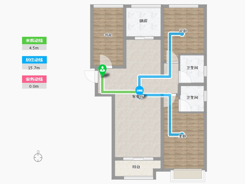 山东省-威海市-盛世公园壹号-102.99-户型库-动静线