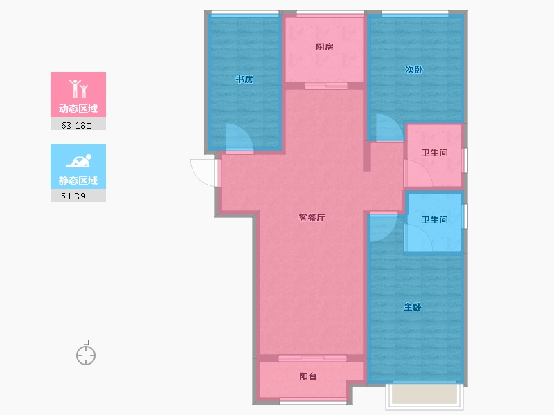 山东省-威海市-盛世公园壹号-102.99-户型库-动静分区