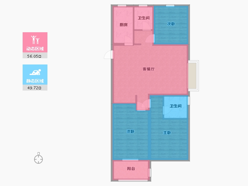 山东省-日照市-安泰悠山美居-94.99-户型库-动静分区