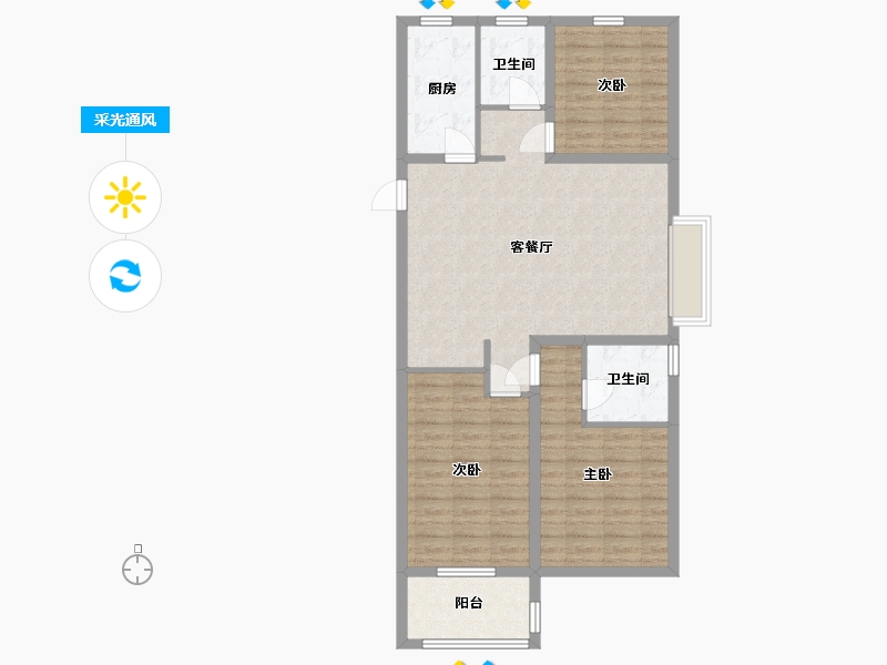 山东省-日照市-安泰悠山美居-94.99-户型库-采光通风