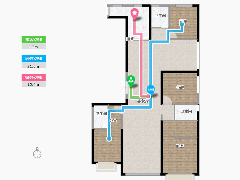 新疆维吾尔自治区-乌鲁木齐市-恒大御府-176.00-户型库-动静线