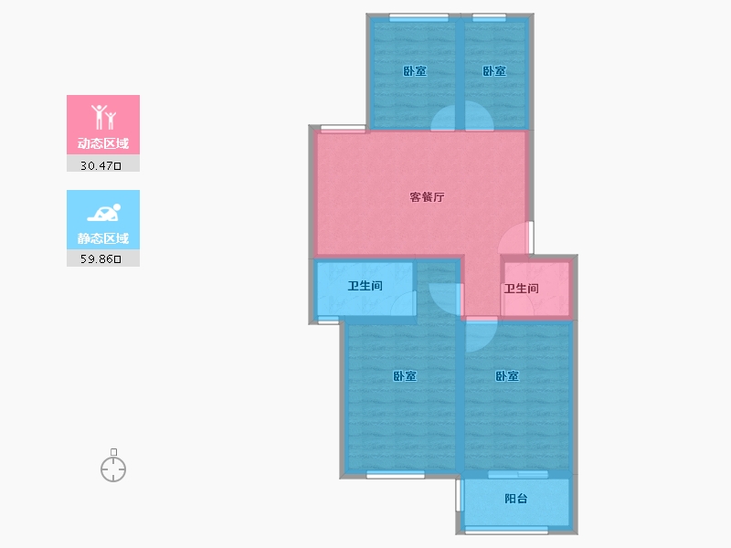 浙江省-绍兴市-剡溪壹品-80.10-户型库-动静分区