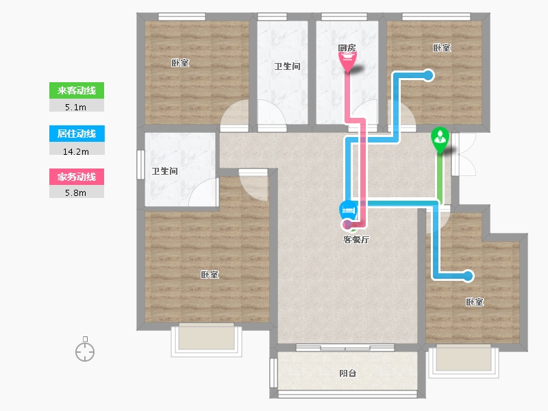 河南省-开封市-通许国奥·雅苑-108.77-户型库-动静线