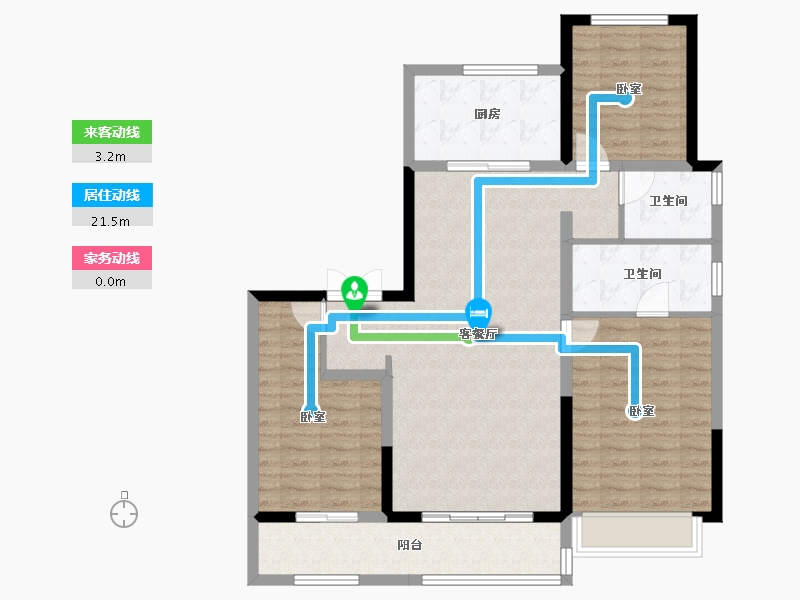 山东省-济南市-绿地海珀云庭-100.69-户型库-动静线