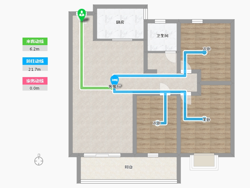 山东省-日照市-荣安·北李广场-90.99-户型库-动静线