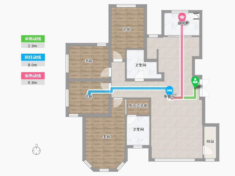 山东省-济南市-诺德名城-113.87-户型库-动静线