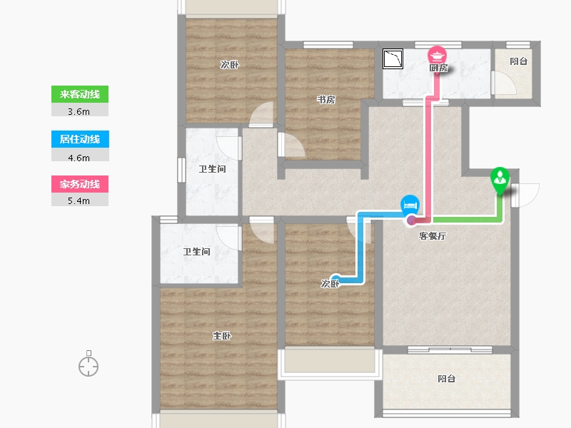 山东省-济南市-诺德名城-108.00-户型库-动静线