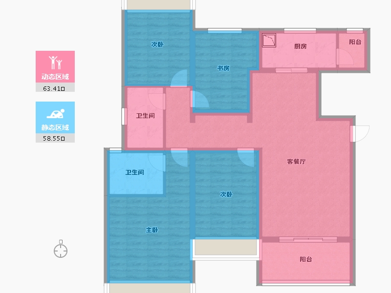 山东省-济南市-诺德名城-108.00-户型库-动静分区