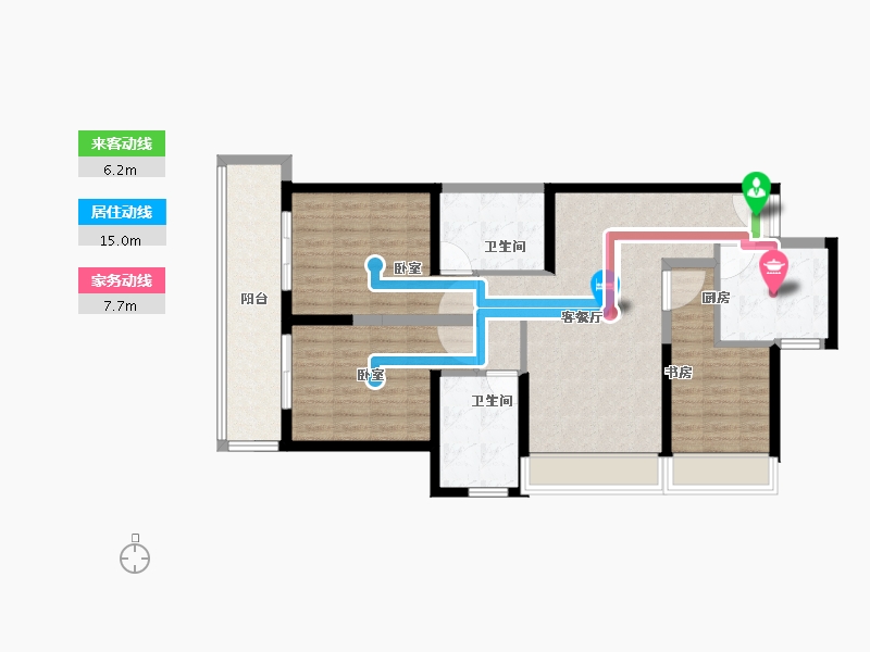 河南省-郑州市-建业盛悦府-95.62-户型库-动静线