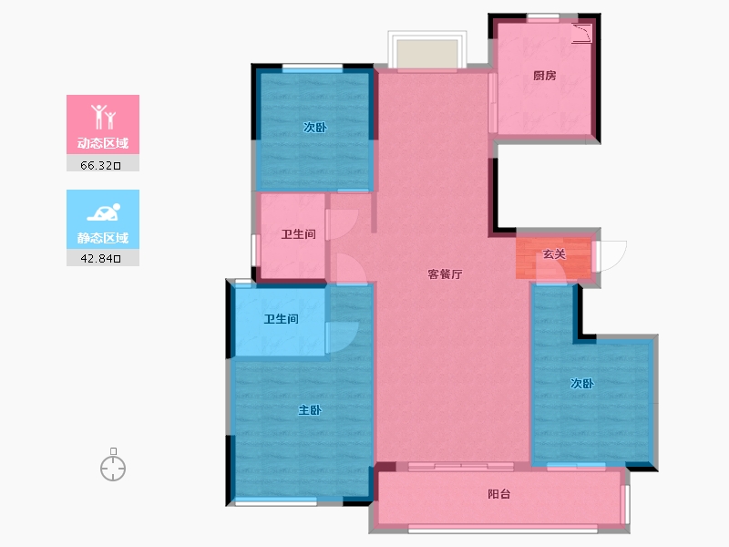 江西省-宜春市-东方璞园-98.60-户型库-动静分区