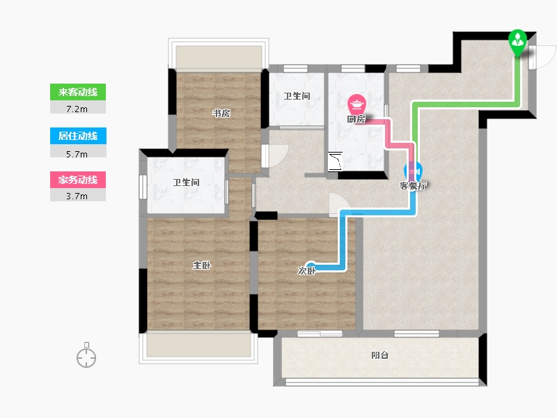 江西省-宜春市-翼天·大观天地-92.00-户型库-动静线