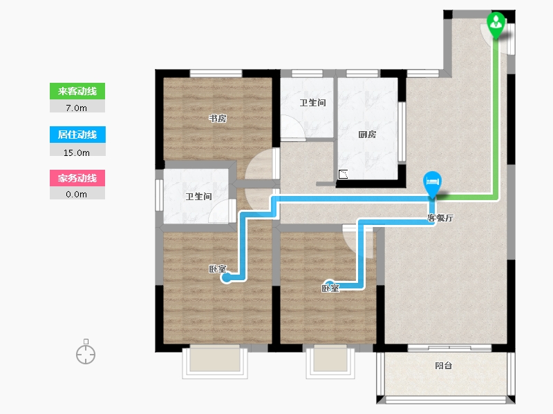 河南省-洛阳市-华耀城佳兆业水岸新都-94.59-户型库-动静线