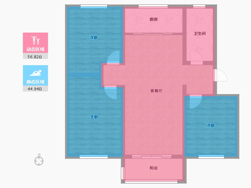 山东省-济南市-鑫隆颐景城-91.00-户型库-动静分区