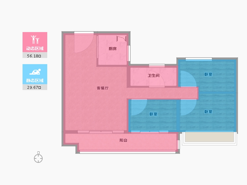 河南省-开封市-碧桂园江山赋-77.00-户型库-动静分区