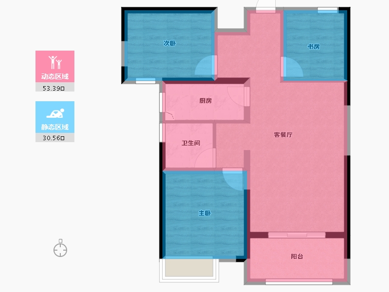 山东省-济南市-诺德名城-74.52-户型库-动静分区