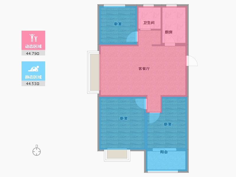 山东省-青岛市-墨上花开-80.00-户型库-动静分区