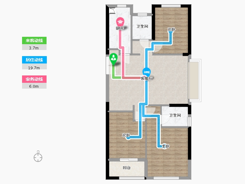 福建省-福州市-中庚香山新时代-86.05-户型库-动静线