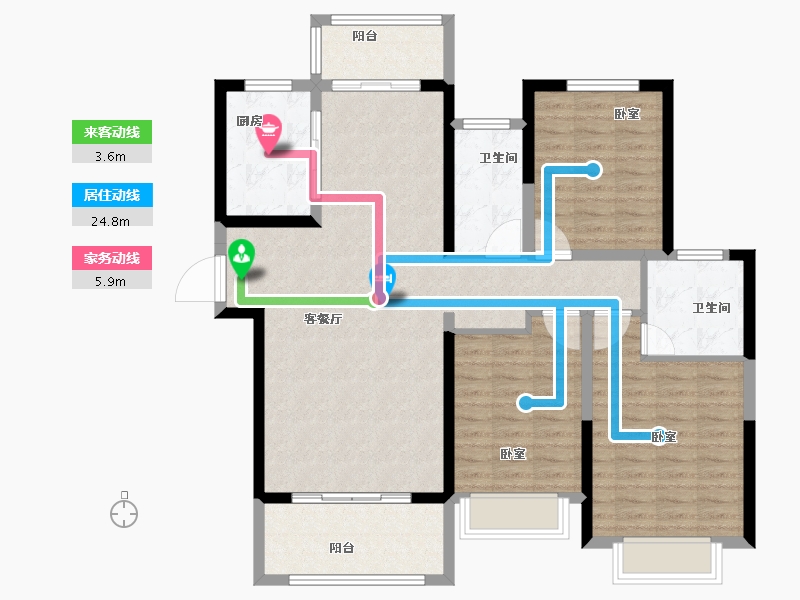 河南省-焦作市-武陟建业森林半岛-110.42-户型库-动静线