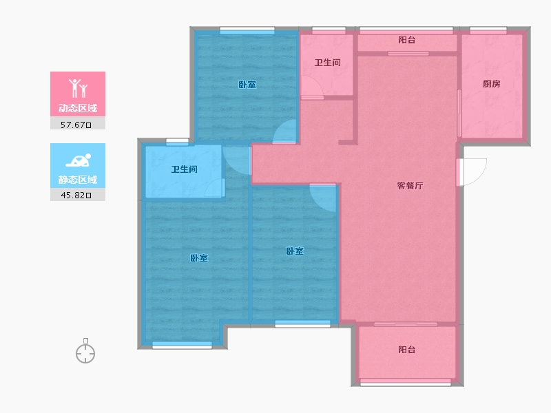 河南省-焦作市-春城·星河湾-94.27-户型库-动静分区