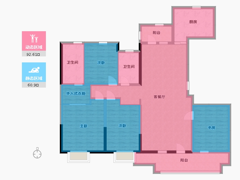 山东省-日照市-爱情芳华里-137.01-户型库-动静分区