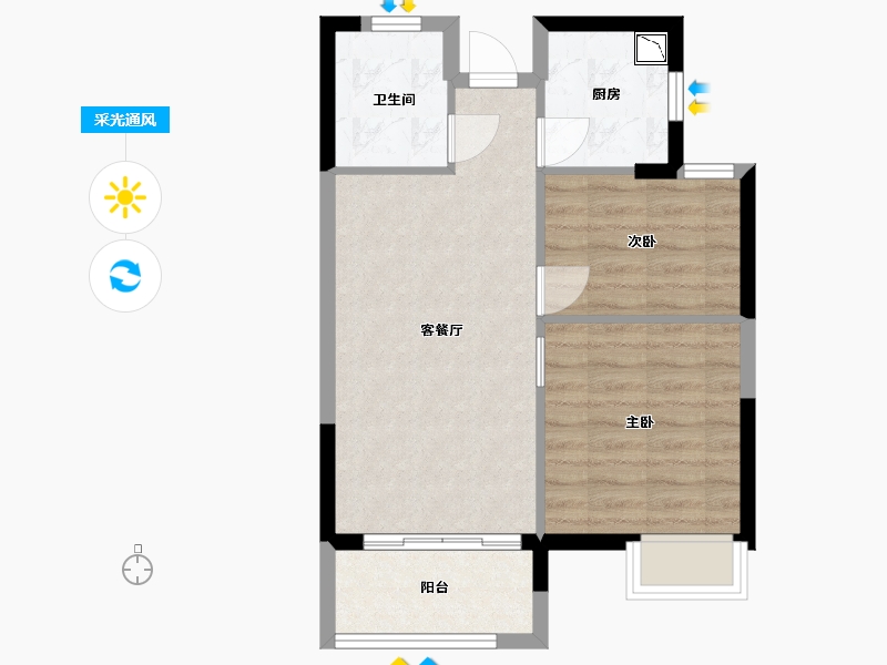 江西省-宜春市-东方博园-54.79-户型库-采光通风