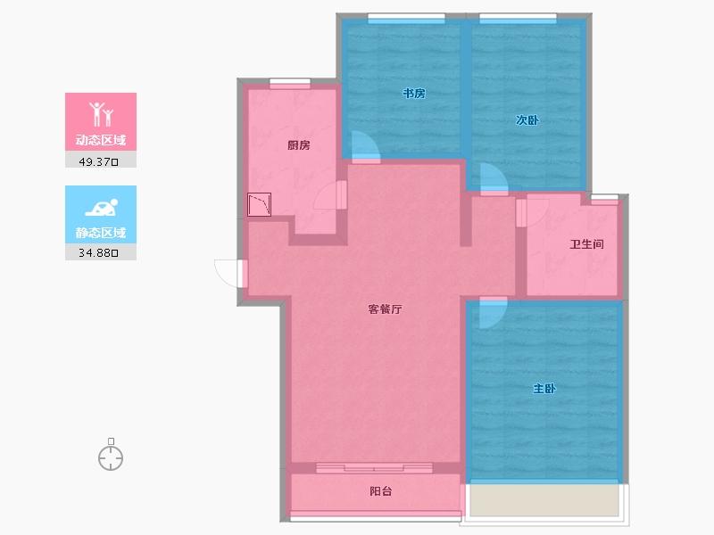 山东省-济南市-诺德名城-73.99-户型库-动静分区