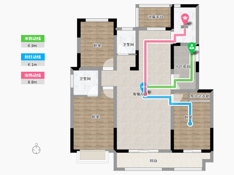 河南省-安阳市-中圣龙栖湾-113.00-户型库-动静线