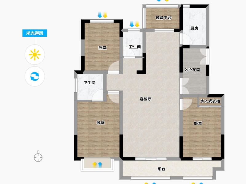 河南省-安阳市-中圣龙栖湾-113.00-户型库-采光通风