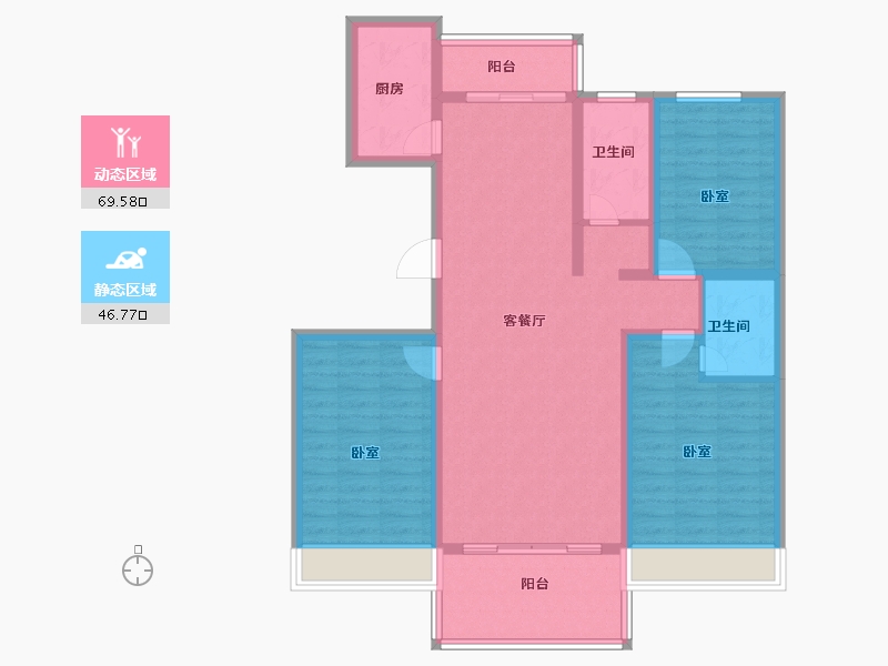 河南省-安阳市-琛凯泓园-103.99-户型库-动静分区