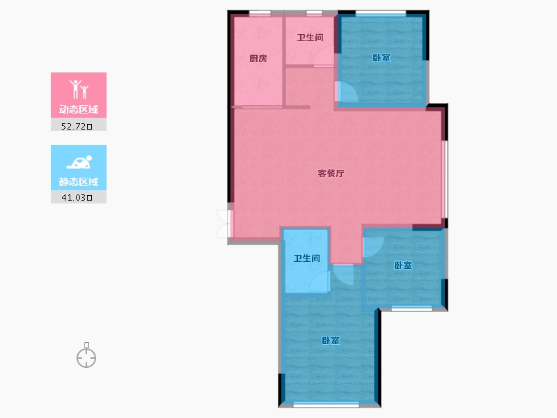 新疆维吾尔自治区-乌鲁木齐市-和瑞悦府-84.82-户型库-动静分区