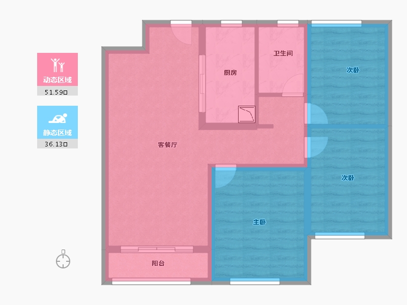 山东省-济南市-万科金域华府-78.00-户型库-动静分区