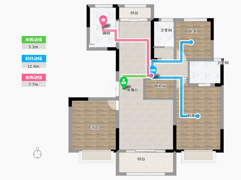 河南省-安阳市-佳田未来城和府-110.00-户型库-动静线