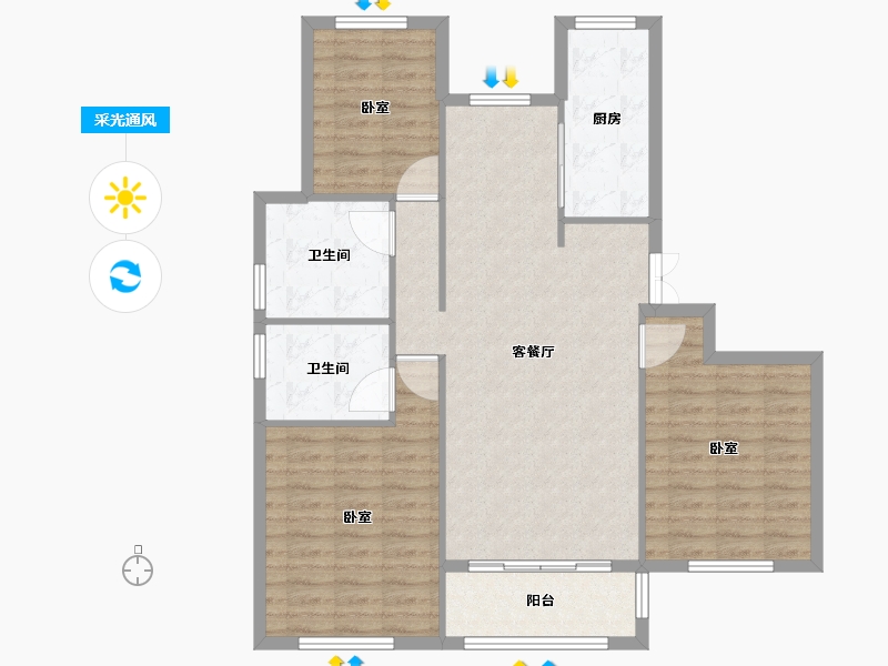 山东省-烟台市-侯至府-100.00-户型库-采光通风