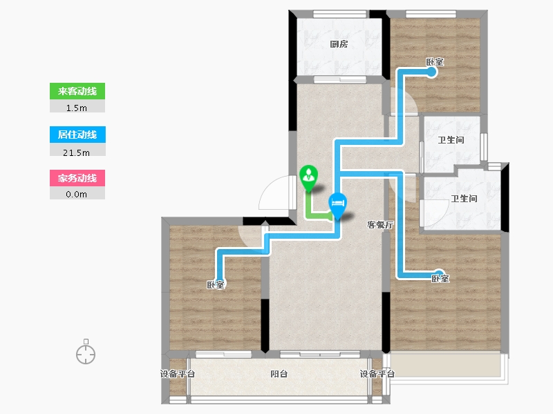 浙江省-舟山市-宋都悦宸府-88.00-户型库-动静线