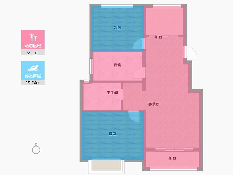 山东省-烟台市-丰金紫金山庄-73.01-户型库-动静分区