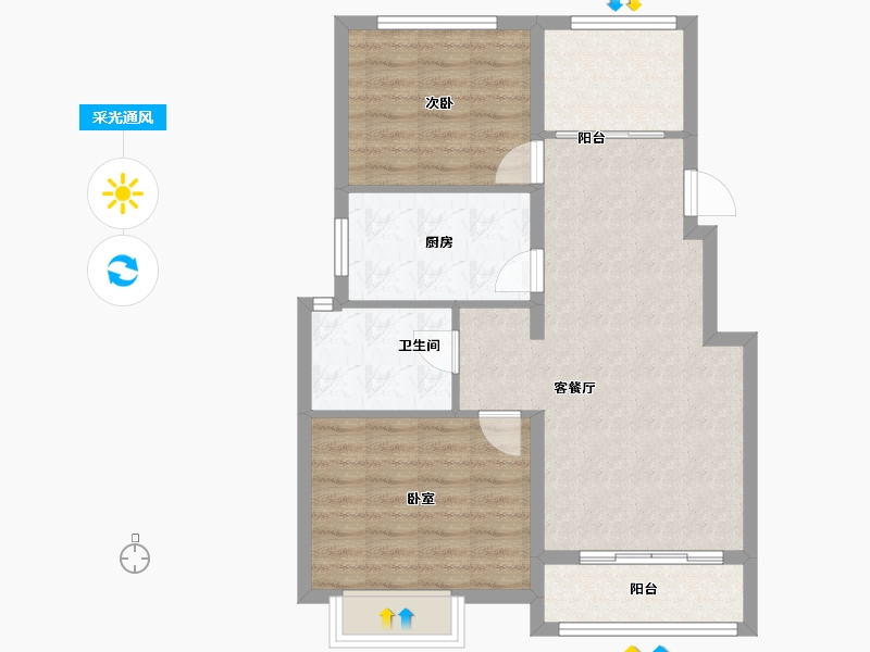 山东省-烟台市-丰金紫金山庄-73.01-户型库-采光通风