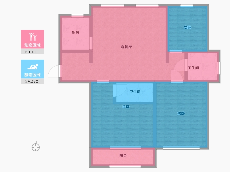 山东省-潍坊市-高密瑞景嘉苑-102.41-户型库-动静分区