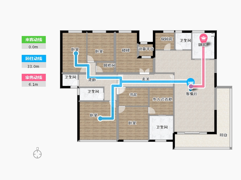 河南省-郑州市-兰溪上苑-206.00-户型库-动静线