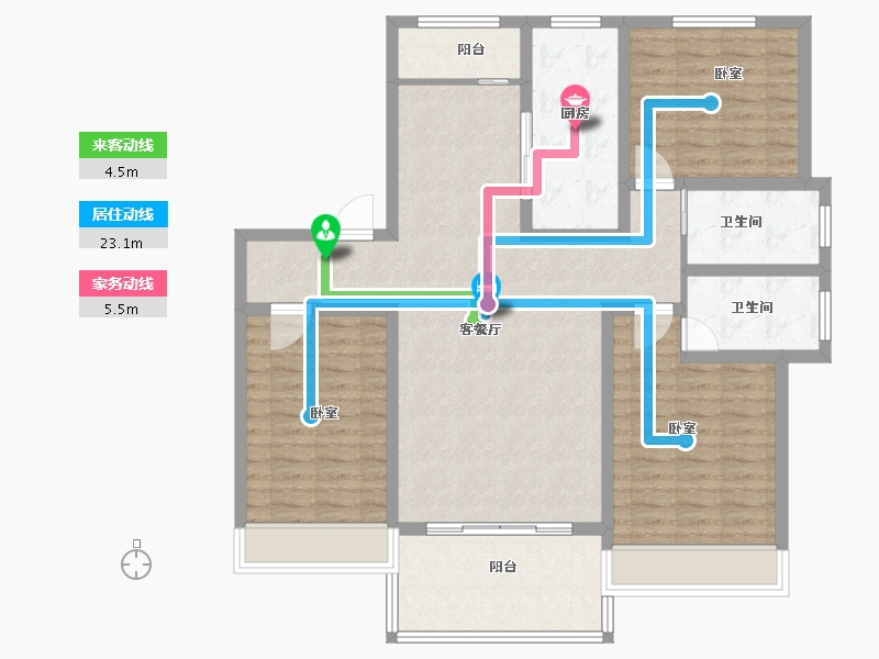 河南省-安阳市-琛凯泓园-113.38-户型库-动静线