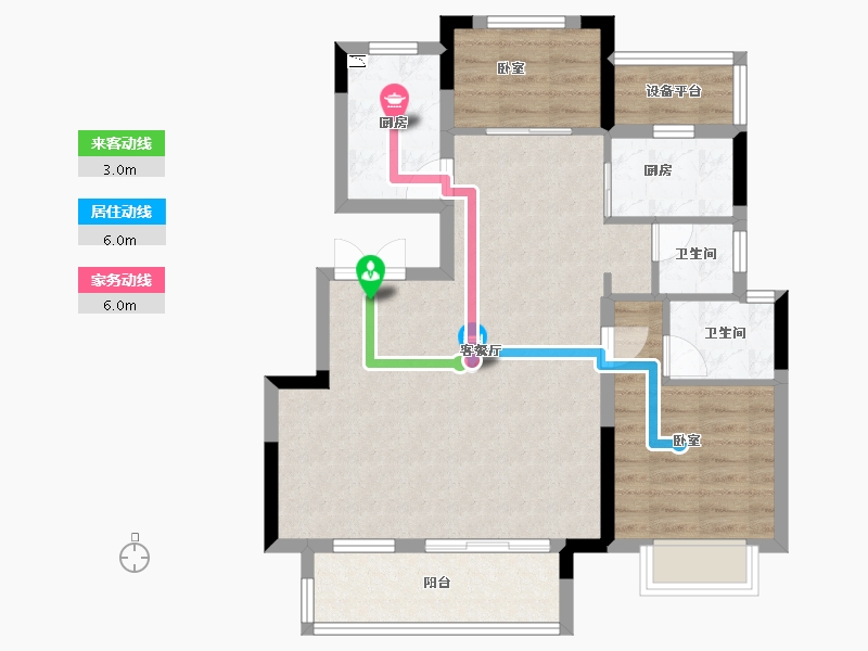 安徽省-合肥市-旭辉玖著-79.63-户型库-动静线