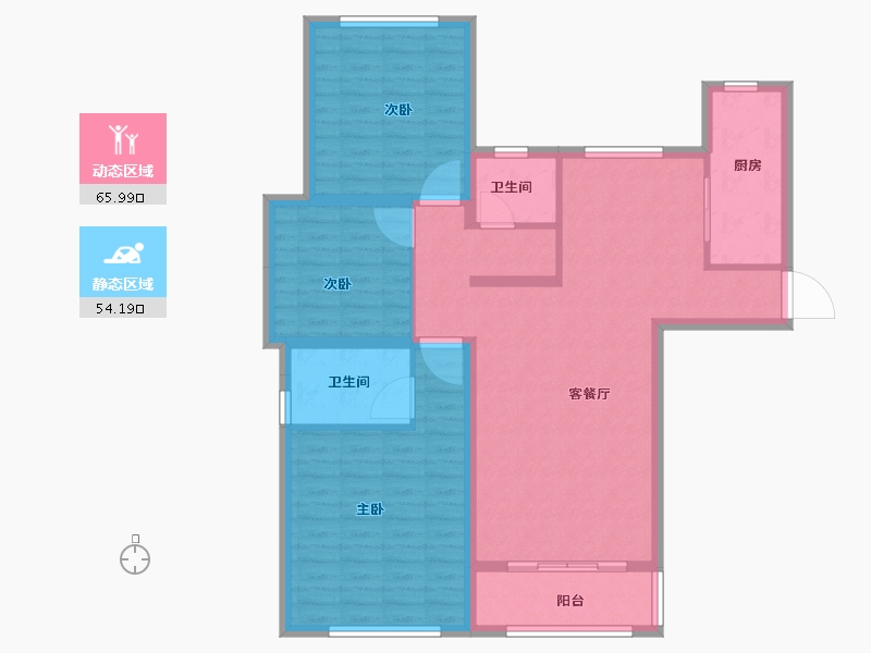 河南省-安阳市-紫薇壹號西韵-108.33-户型库-动静分区