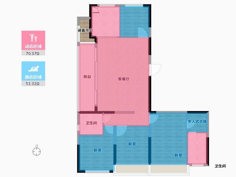 浙江省-舟山市-融创金成芸麓大观-113.99-户型库-动静分区