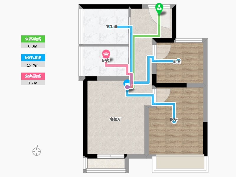 河南省-安阳市-水木清华龙熙地-54.00-户型库-动静线