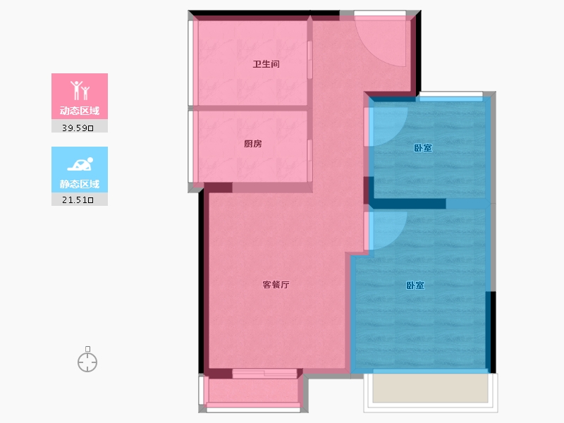 河南省-安阳市-水木清华龙熙地-54.00-户型库-动静分区